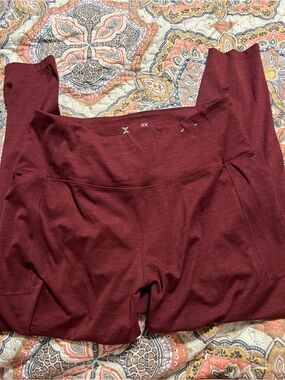 Xersion Maroon High-Rise Leggings